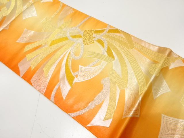 JAPANESE KIMONO / ANTIQUE FUKURO OBI / SILK / WOVEN KUMIHIMO CORD PATTERN